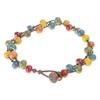 Handmade Ceramic Colorful Bracelet Bohemian Style Handchain Handwoven Wristchain Fashion Accessory for Art Enthusiasts