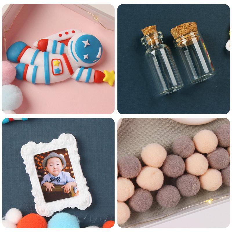 Vollmond-Baby-Fußabdrücke, Handabdruck-Stempelkissen-Set, Fotorahmen, Säuglingsfuß- und Handabdruck, Neugeborenen-Meilenstein, Souvenirs, Gießen