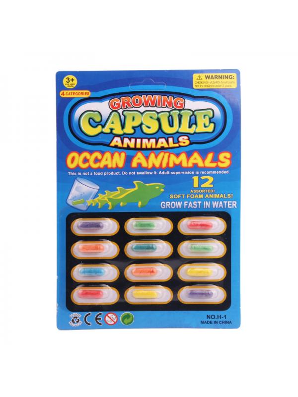 

Капсулы для выращивания игрушечных животных. 12 штук Aquatic creatures