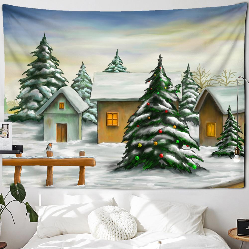 Christmas Tree Tapestry Decorations Wall Hanging New Year Carpet Christmas Home Yoga Mat Bed Cover Beach Mat Gift