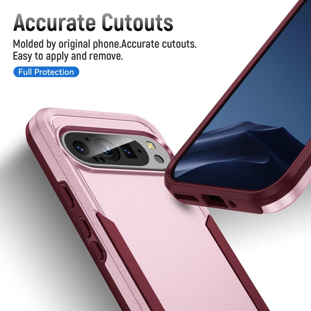 Etui dla Google Pixel 9/Pixel 9 Pro PC+TPU Klasa Wojskowa Ochrona przed Upadkiem Pokrowiec na Telefon