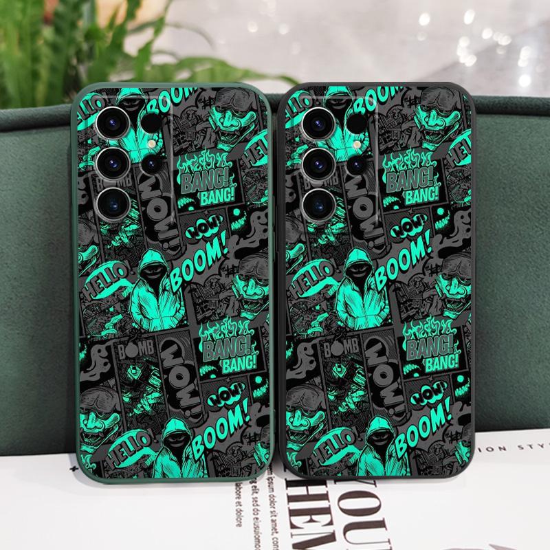Blackened Clown Phone Case for Samsung Galaxy S25 S24 S23 S22 S21 S20 S10 S10E S9 Ultra Plus FE Note 20 Ultra 10 9 Plus Cover