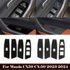 For Mazda CX-50 CX 50  2024 ABS Inner Car Door Armrest Window Lift Button Switch Cover Glass Control Panle Cover Accessories