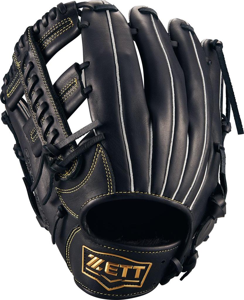 ZETT Soft Steer Baseball Black Size 4 Glove, All-Around, Left-Handed Throw, (1900), (BRGB35520F)