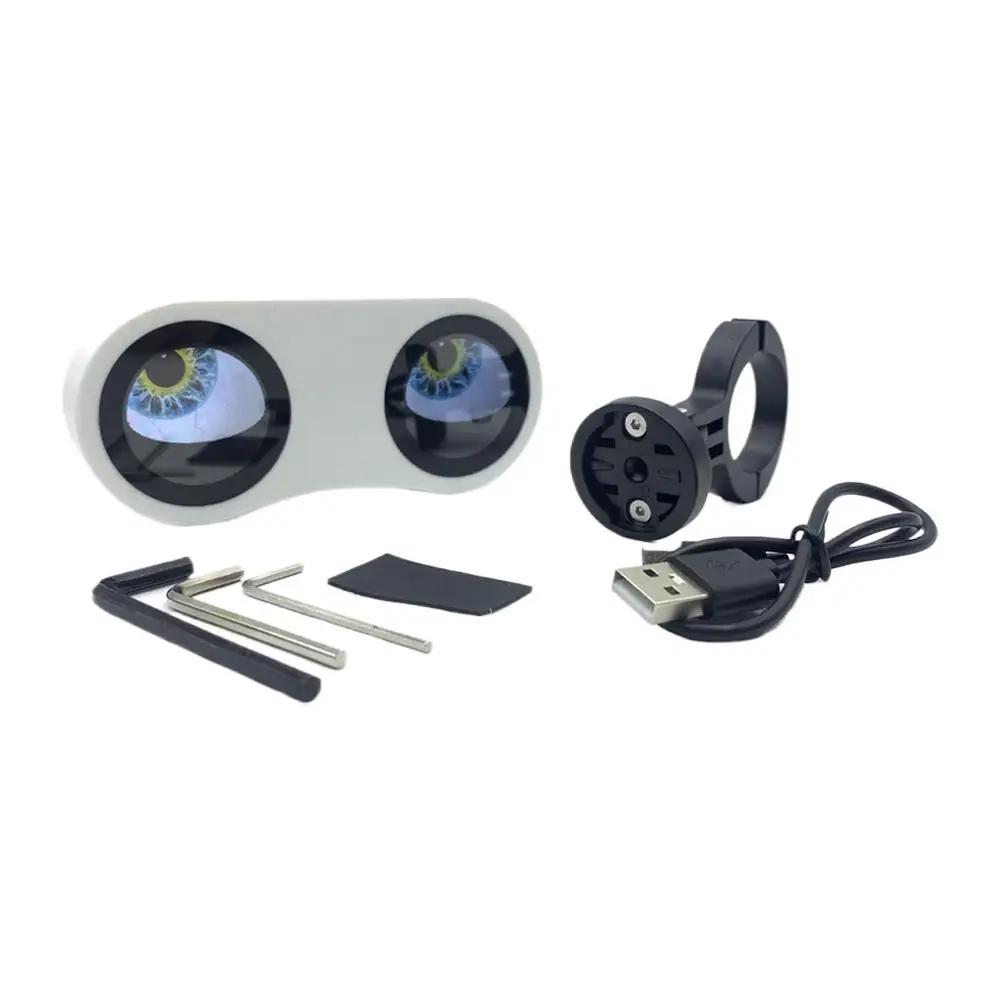 Chytré zadní světlo na kolo Ďáblova oči Vodotěsné LED světlo na kolo/motocykl pro noční jízdu s dobíjecím kabelem typu C N6V3