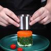 Runde Reisbällchenform mit Ausdrücker Edelstahl Dessert Mousse Kuchenringe Leichtes Entformen Sushi-Zubereitungsform Küchenwerkzeug