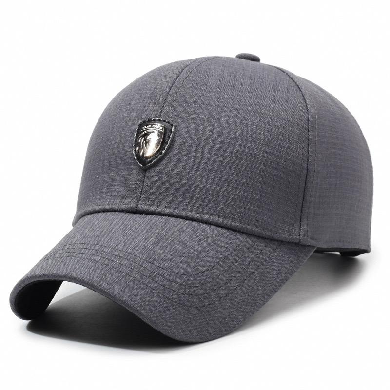 

Новая бейсбольная кепка с металлическим лейблом Lion для мужчин, высококачественная однотонная кепка для спорта на открытом воздухе, рыбалки, отдыха, кепка 56cm-60cm серый