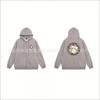 Stu Unisex Hooded Zip-Up Sweatshirt With Letter Print Fleece-Lined Oversized Fit Winter Casual Wear