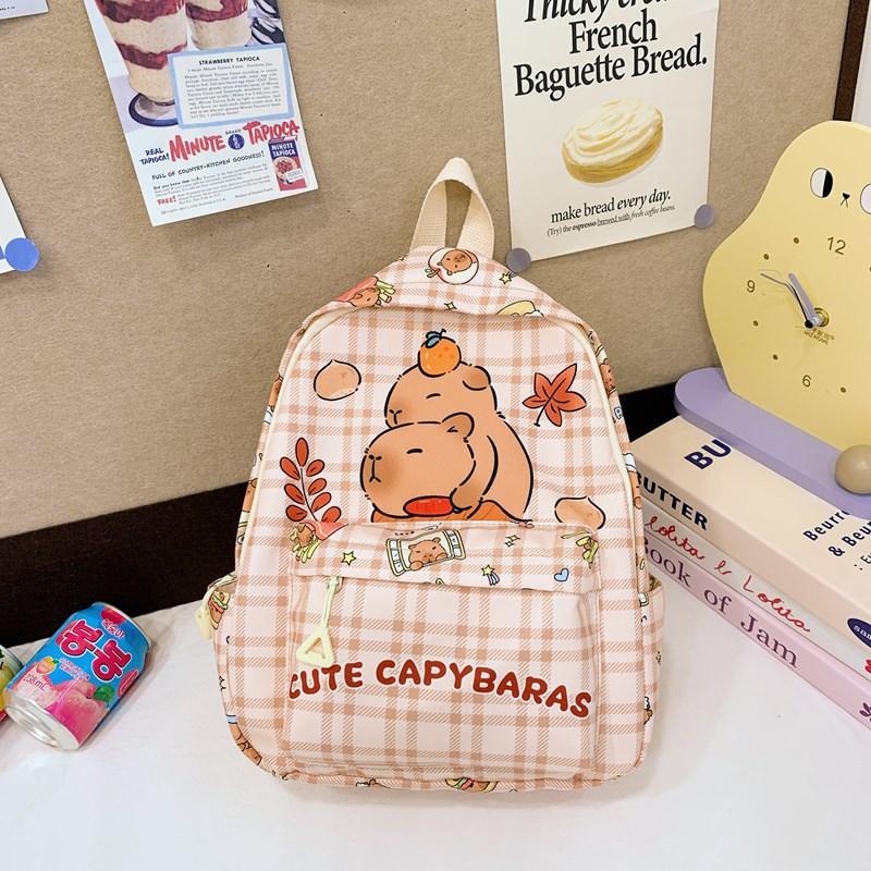 

Детский маленький школьный рюкзак милый рюкзак для детского сада для девочки новый мультяшный анимационный мини детский универсальный рюкзак бежевый