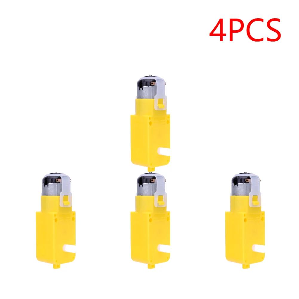 5-1PCS DC 3V-12V TT Motor Module EMC Intelligent Car Dual Shaft Geared Motor Gearmotor Gearbox Motor for Smart Car Robot 1:48