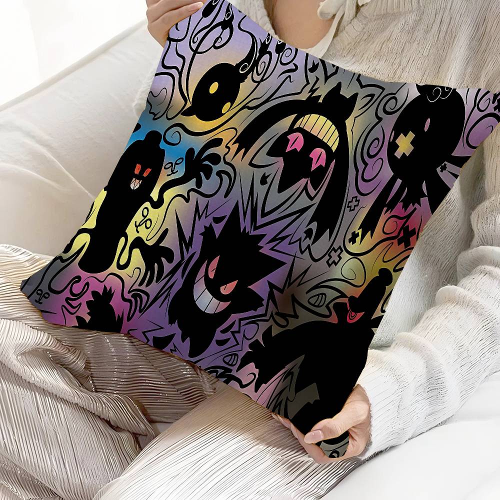 Japanese Anime Gengar Cushion Cover Polyester Sofa Cushions Decorative Throw Pillows Home Decoration Pillowcover
