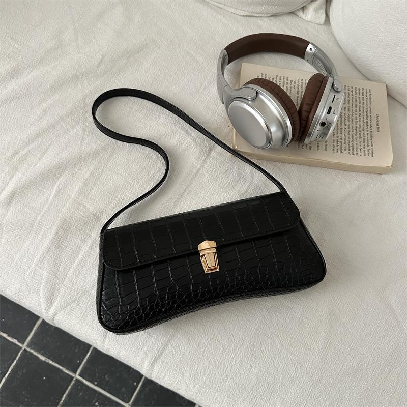 Texture Bag - Retro Small Square Bag - Uncommon Underarm Bag - Versatile Single-shoulder Woven Pattern Bag