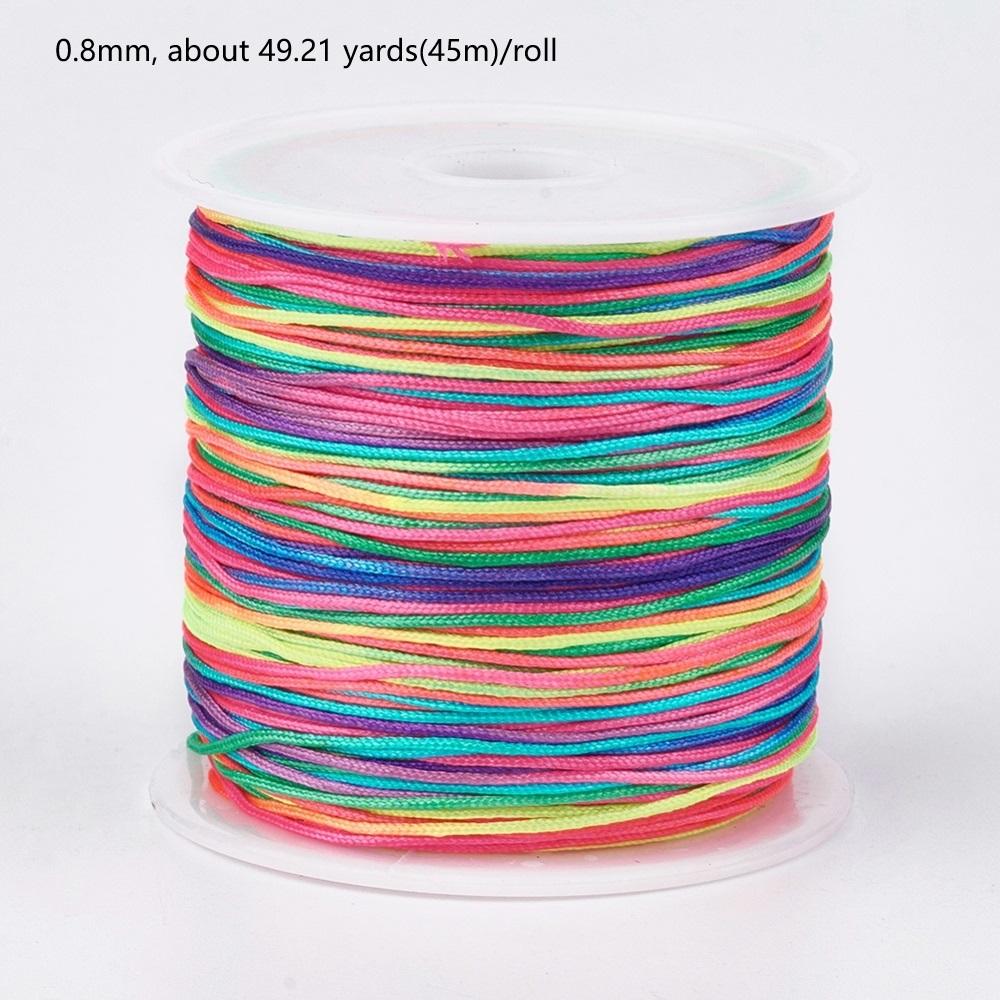 1Roll 100m/roll 0.8mm Nylon Thread Cord Bracelet String Chinese Knotting Cord Red Thread Beading Braided Ornament for DIY