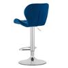 WEST Stool - Navy Blue Velvet / Chrome Base X 2