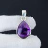 Pendentif en argent sterling 925 avec améthyste naturelle - Design fait main, bijou de tous les jours, pendentif unique, cadeau de fiançailles