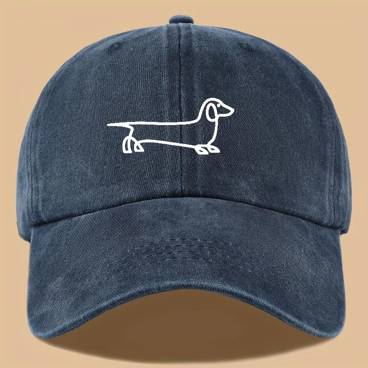 YIRAN Dayang hat Nieuwe Eenvoudige Hondendruk Baseballpet Veelzijdig Voor Zowel Mannen Als Vrouwen Geschikt Voor Buitenshuis Reizen Als Een Pet Voor Huisdierenliefhebbers Adjustable&>8Y