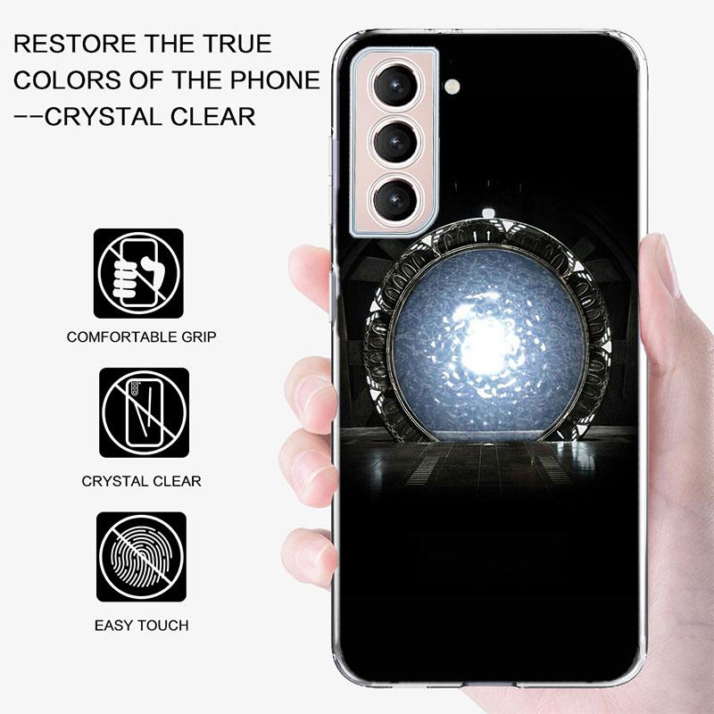 Stargate Atlantis Phone Case For Samsung Galaxy S25 Edge S24 S23 FE S21 S20 S10 Plus S22 S26 Ultra Cover Clear Cases TPU Capa Sh