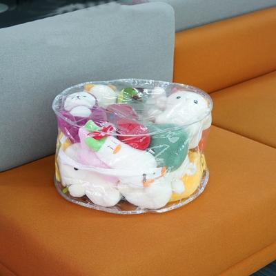 Transparent Doll Storage Bucket • Plush Toy Organizer Stool • Clear Display Bag for Small Dolls & Stuffed Toys