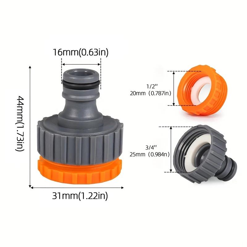 3/5/10-Pcs Female Thread Tap Adapters - 1/2" & 3/4" Quick Connect Tap Fittings for Garden/Watering Systems