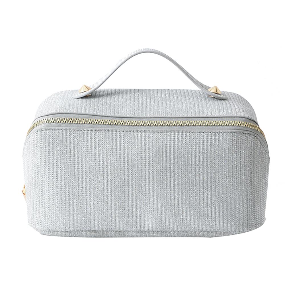 PU Makeup Bag Large Capacity Rhinestone Toiletry Bag Portable Women's Handheld Washing and Makeup Multi Functional Storage Bag