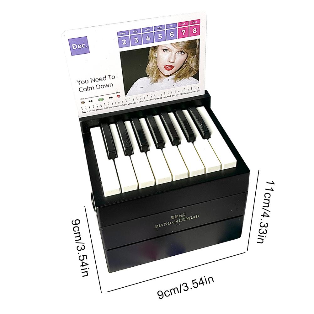 Taylor Piano Calendar 2025 Piano Desk Calendar Playable Mini Piano Calendar Music Sheets Toy Desktop Ornaments Gifts for Fans