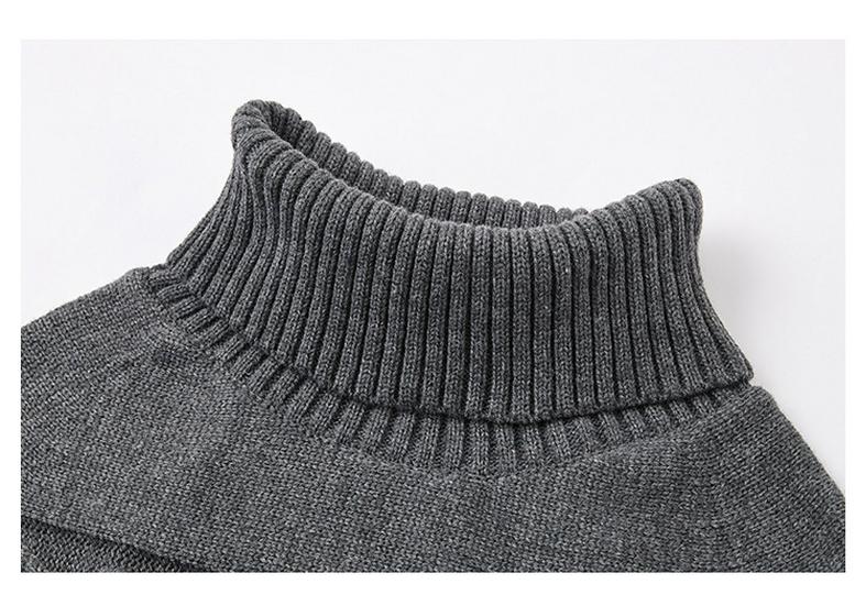 2025 Retro Grey Knit Turtleneck Batwing Sleeve Sweater for Women