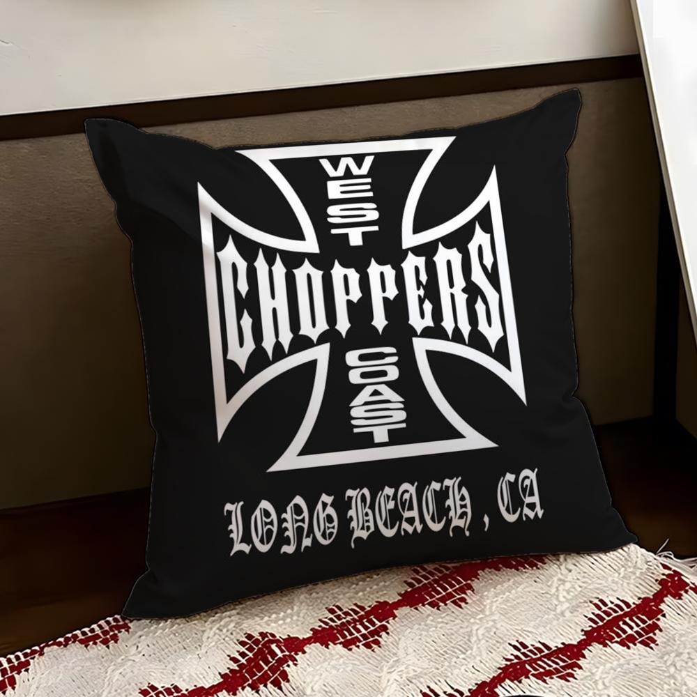 WWest Coast CChoppers Cushion Cover Reversible Soft Durable Pillow Cover Home Car MultiScene Use for Daily Comfort