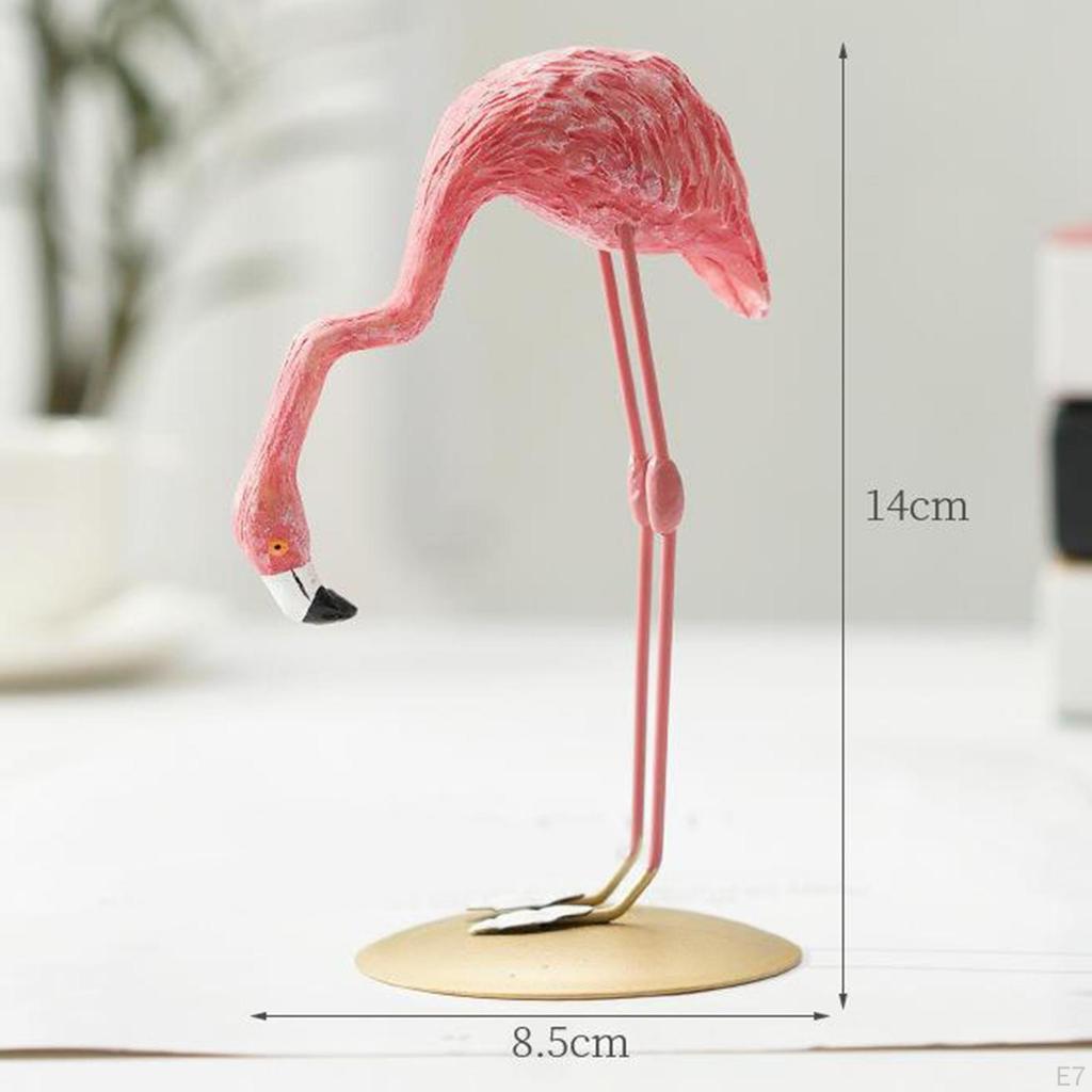 Flamingo Figurine Sculpture Statue for Hotel Home Entrance Upright 9cmx19.5cm