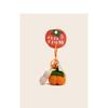 Handcrafted Crochet Persimmon Nut Keychain With Plush Material For Student Graduation Gift