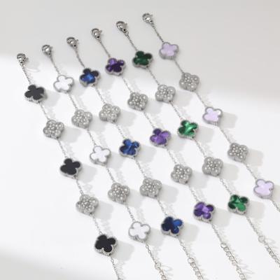 Advanced Clover Bracelet 18k Double Sided Fritillaria Women's Bracelet