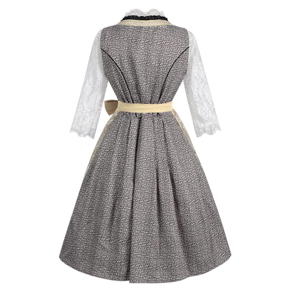 Women's Casual Beer Suit Short-sleeved Tie Dress Women's Suit Dress