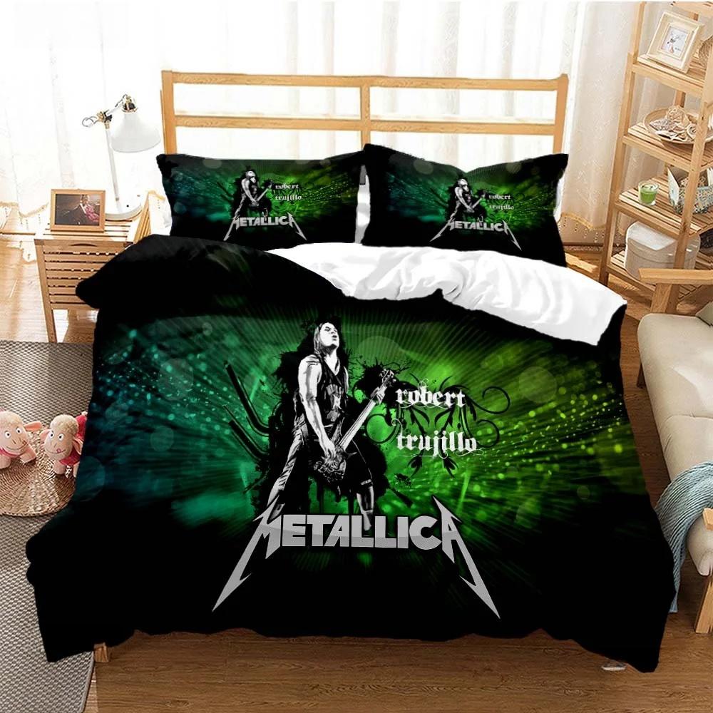 

Metal Music Band M-Metallica Набір постільної білизни Single Twin Full Queen Size Bed Set Adult Kid Bedroom Compet Home Textile EU King 240x220cm