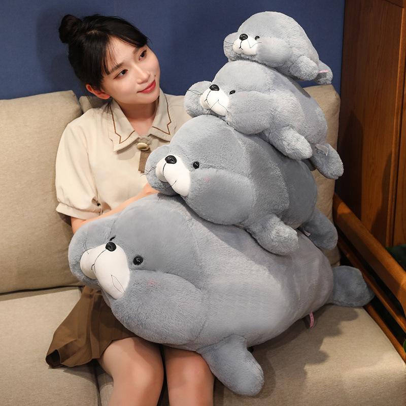 Cartoon Aquarium Seal Doll Plush Toy Lying Down Seal Doll Home Pillow Children Soothing Doll