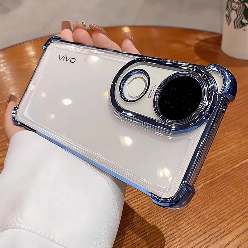 Case For Vivo V50 V40 Pro V30 V29 V27 V25 E 5G V50 Lite V40 Camera Protection Transparent Silicone Phone Cover Shockproof Bumper