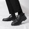 Men's Shoes Spring New Casual Shoes Brock Small Leather Shoes Business Dress Leather Shoes Men's Lace-up Loafers Men's