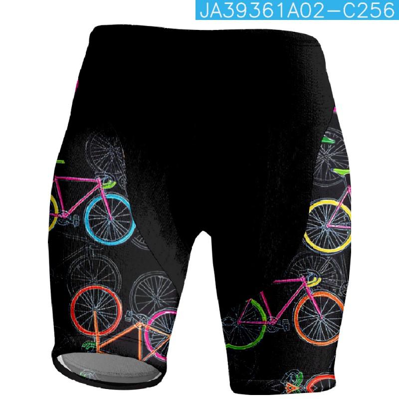 Short de cyclisme à imprimé floral Hommes Femmes Respirant Ajusté Vélo Montagne Route Vêtement de sport