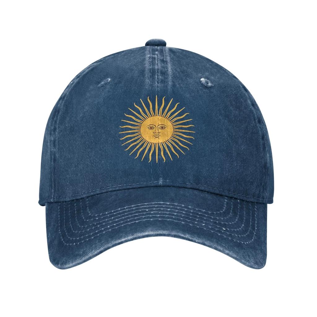 Baseballová čepice s vlajkou Květnového slunce, vypraný džínový, nastavitelná, Streetwear klobouk pro unisex