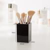 Black Makeup Brush Holder Organizer Square Acrylic Cosmetic Brushes Tools Storage Organizer Desk Storage for Office School Home