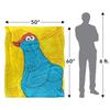 Sesame Street On The Streets Silky Cookie Monster Supersoft Blanket
