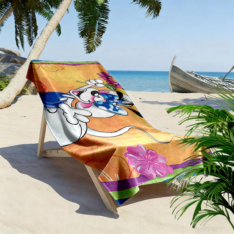 Diddl Print Strandtuch, Großes Weiches Schnelltrocknendes Handtuch für Strand Camping Schwimmen