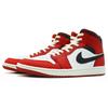 Jordan Air Jordan 1 Leather Mid top Vintage Basketball Shoes Men's Red White Black FJ3458-160(Team108-)