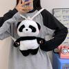 Brown Panda Bear Plush Toy Backpack Animal Bag With Adjustable Straps Shoulder