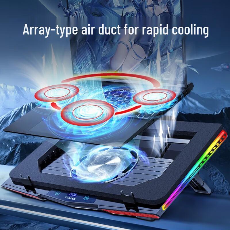 High-Performance Laptop Cooling Stand with Adjustable Fan