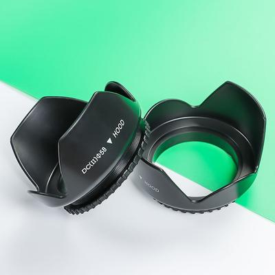 Multisize Camera Black Lens Hood Universal Practical Sunshade Protective Shield Replacement Anti-Glare Cover Screwed Lens Hood