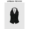 UR Women's Modern Tassel V-Neck Tie Vest