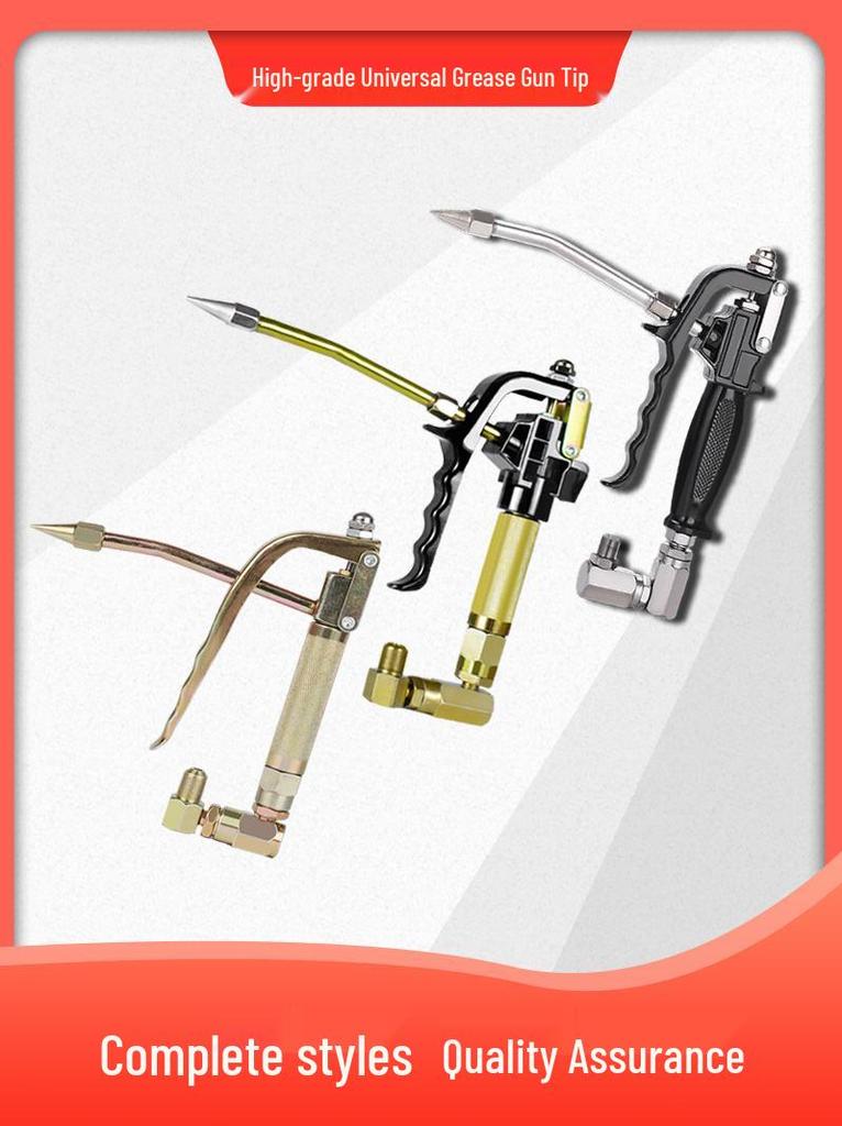 Yellow Universal High-Pressure Pneumatic Grease Gun with Leak-Proof Handle and Electric Nozzle Accessories