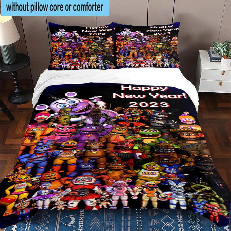 3PCS Five Nights At bears Horror 3pcs Bedding,Including 3PCS Duvet Cover And 2pcs Pillowcases Perfect for Christmas,Ideal for Bedroom, Dormitory