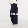 YERAD Women's Tencel Linen Blend Straight Wide-Leg Pants