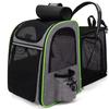Pet Backpack Portable Breathable Outdoor Foldable Expandable Cat & Dog Backpack Large Capacity Oxford Cloth Cat Carrying Bag