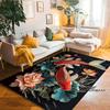 Tappeto Cartoon Lussuoso Pesce Koi Fortunato Yin Yang Carpa per Camera da Letto Soggiorno Divano Tappetino d'Ingresso Casa, Tappetino Pavimento Grande Antiscivolo per Bambini